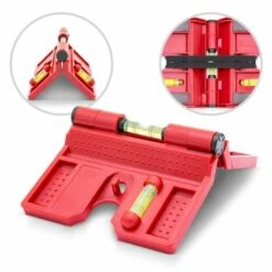 BERGLAND 3-Libellen-Pfostenwasserwaage Magnetisch Mit Fixierband