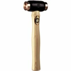THOR Hammer Mit Rotkupfer-Einsätzen, Rund 50mm, 3.350g, Mit Holzstiel