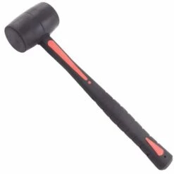 YATO Gummihammer Schonhammer Schonened Hammer Fieberglasstiel Kunststoff-Hammer 440 G