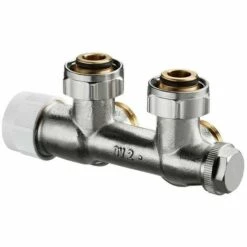 Oventrop Multiblock T Zweirohrarmatur Eck Absp. + Entleerbar, 3/4" AG # 1184014