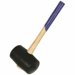 IDEALSPATEN 90mm Gummihammer Ovales Auge Holzstiel 37 Cm