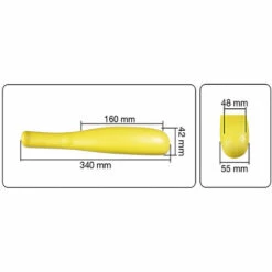 MS-WARENVERTRIEB Klopfholz Für Bleiblech 340x55 Mm Gekrümmte Schlagfläche Treibhammer Blechbearbeitung Karosserie -Angebote Fliesenleger-Werkzeug Store 15367325 3