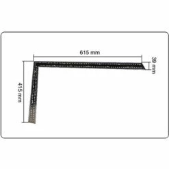 MS-WARENVERTRIEB 2 Stück Flachwinkel 90° Aus Stahl 600 Mm X 400 Mm Mit Metrischer Und Zölliger Skala -Angebote Fliesenleger-Werkzeug Store 15368787 2
