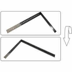 MS-WARENVERTRIEB 2 Stück Flachwinkel 90° Aus Stahl 600 Mm X 400 Mm Mit Metrischer Und Zölliger Skala -Angebote Fliesenleger-Werkzeug Store 15368787 3