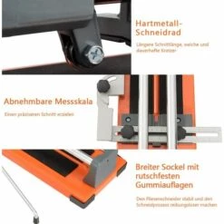 COSTWAY Fliesenschneider Manuell, Winkel Von 0° Bis 60° 24", Handfliesenschneider / 5mm-12mm Schnittstaerke / 61 Cm Schnittlaenge/ 80x17x14cm 7 COSTWAY Fliesenschneider Manuell, Winkel Von 0° Bis 60° 24", Handfliesenschneider / 5mm-12mm Schnittstaerke / 61 Cm Schnittlaenge/ 80x17x14cm -Angebote Fliesenleger-Werkzeug Store 16806164 3