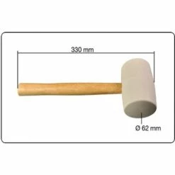 MISO TOOLS Gummihammer Weiß 670g Kopfgewicht Schonhammer Fliesenhammer Ausbeulhammer Kopfdurchmesser 62 Mm -Angebote Fliesenleger-Werkzeug Store 17001929 3