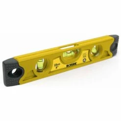 IRONSIDE Torpedo Wasserwaage 23 Cm, 3 Libellen, Mit Magnetfuß Und Gummi-Endkappen