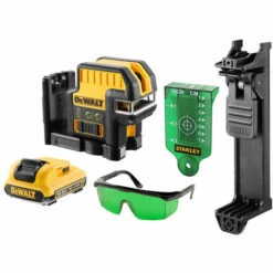 DeWALT DCE0825D1G 5-Punkt-Kreuzlinien Laser GRÜN 10,8V - 2Ah Mit TSTAK Koffer