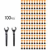 AUGIENB MECO 100 Stücke Fliesen-Nivellierer Nivelliersystem-Kits Wiederverwendbar Abstandshalter Mit 2 Schraubenschlüssel Für Bau Mauern Und Böden