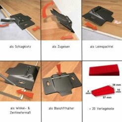 IMEX Laminat Parkett Verlegeset Abstandskeile Zugeisen Schlagklotz Keile Parkettset -Angebote Fliesenleger-Werkzeug Store 26502175 4