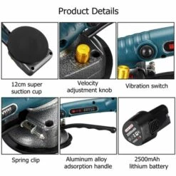AUGIENB MECO Fliesen-Vibrator Elektrisch Handgerät Automatische Nivelliermaschine Werkzeug Für Bodenwand 600W Mit 2 Akkus -Angebote Fliesenleger-Werkzeug Store 26936747 4