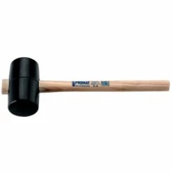 PROMAT Gummihammer Kopf-D. 90 Mm Kopflänge 139 Mm Schwarz Esche 90 Shore A Fla