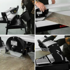 EBERTH Fliesenschneider Fliesenschneidemaschine Nassschneider Elektrisch 800W, Laser, 200mm Diamanttrennscheibe, 620mm Schnittlänge, 36mm Schnitttiefe, Stufenlos Schwenkbar Bis 45°, Winkelanschlag -Angebote Fliesenleger-Werkzeug Store 2796455 4