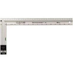 STAHLWERK Aluminium Anschlagwinkel Messwinkel Zimmermannswinkel 400 Mm Winkel Mit Cm Und Zoll Integrierte Wasserwaage Im Griff Genietet -Angebote Fliesenleger-Werkzeug Store 28239074 3