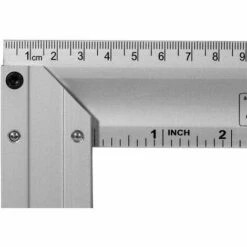 STAHLWERK Aluminium Anschlagwinkel Messwinkel Zimmermannswinkel 400 Mm Winkel Mit Cm Und Zoll Integrierte Wasserwaage Im Griff Genietet -Angebote Fliesenleger-Werkzeug Store 28239074 5