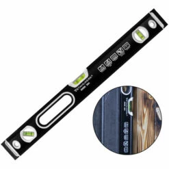 STAHLWERK Wasserwaage Aluminium Magnetwasserwaage 600 Mm Lang Magnetisch 3 Libellen 45 90 180 Grad Mit Praktischem Haltegriff Und Hängevorrichtung