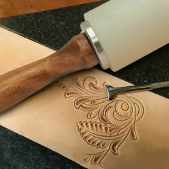 LITZEE Lederhandwerk Lederhammer, Rindsleder Lederhammer Nähen DIY Lederhandwerk Holzhammer Mit Holzgriff, Lederschnitzhammer -Angebote Fliesenleger-Werkzeug Store 28932588 4