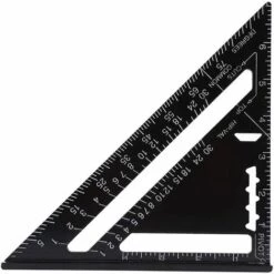 LITZEE 7 Zoll Metrisches / Imperiales Quadratisches Aluminium-Dreieck-Lineal Winkelmesser Winkel Hochpräzise Messwerkzeuge Mit Schwarzoxid-Finish Für Carpenter Carpenter -Angebote Fliesenleger-Werkzeug Store 28932751 3