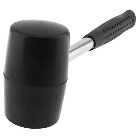 LITZEE Schwarzer Gummihammer Für Gummihammer Mit Totenkopf Und Gummigriff Für Alle Handarbeiten 20 X 8 X 3 Cm 3 LITZEE Schwarzer Gummihammer Für Gummihammer Mit Totenkopf Und Gummigriff Für Alle Handarbeiten 20 X 8 X 3 Cm – Bild 3