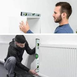 LITZEE 40 Cm Blasenniveau, Magnetisches Blasenniveau Mit 3 Gut Sichtbaren Fläschchen Aluminiumgehäuse, Robuste Endkappen Für Horizontale Vertikale Und 45 °, Genauigkeit +/- 0,5 Mm - Integriertes Lineal -Angebote Fliesenleger-Werkzeug Store 28934324 5