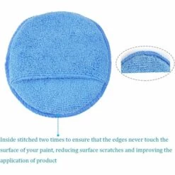 BRIDAY Ultra Weiche Mikrofaser Wachs Applikator Pads Mit Tasche Wachs-Applikator Für Schaum Schwamm Für Auto Wachs Applikator (blau, 5 " Durchmesser, Packung Mit 10) -Angebote Fliesenleger-Werkzeug Store 31029960 3
