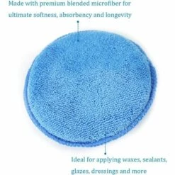 BRIDAY Ultra Weiche Mikrofaser Wachs Applikator Pads Mit Tasche Wachs-Applikator Für Schaum Schwamm Für Auto Wachs Applikator (blau, 5 " Durchmesser, Packung Mit 10) -Angebote Fliesenleger-Werkzeug Store 31029960 4