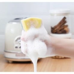 WEIHNACHTSGESCHENK Perle Rare Sponge Waschgerichte, Lappenküche, Pad-Abstreifen, Saubere Dekontamination Und Entfettende Schwamm, Treffergewebe, 6 Stück -Angebote Fliesenleger-Werkzeug Store 32074040 3