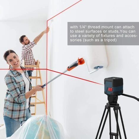 BEARSU Selbstnivellierender Laser Level, Cross Laser 15M & Plusmn; 0,2 Mm / M, IP54 Wasserdicht Horizontaler Und Vertikaler Roter Laserleitungsstaub Mit Schutzhülle Und 2 * AA-Batterien LV1 5 BEARSU Selbstnivellierender Laser Level, Cross Laser 15M & Plusmn; 0,2 Mm / M, IP54 Wasserdicht Horizontaler Und Vertikaler Roter Laserleitungsstaub Mit Schutzhülle Und 2 * AA-Batterien LV1 – Bild 5