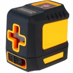 ASUPERMALL Laser Level Professional Horizontale Und Vertikale Querlinie Selbstnivellierer Automatische Nivellierung Wasserwaage Selbstnivellierende Querlaserlinien Einstellbare Helligkeit Roter Strahl T03,T03 (roter Strahl) Schwarz + Orange