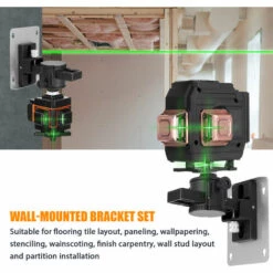 ASUPERMALL 360-Grad-Drehung 15 ° Neigungswinkel Einstellbare Laser-Level-Wandhalterung Mit Eisenplatte,Mehrfarbig -Angebote Fliesenleger-Werkzeug Store 33194605 3