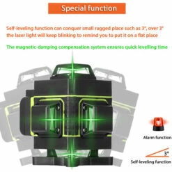 ASUPERMALL KKmoon Multifunktionaler 16-Linien-Laser Level 3 ° Selbstnivellierendes Funktionsnivellierungswerkzeug Omnidirektionaler Boden- Und Wandaufkleber Mit Vertikaler Horizontaler Schiefer Linie,EU PlugMulticolor -Angebote Fliesenleger-Werkzeug Store 33194625 5