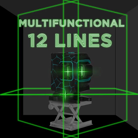 ASUPERMALL Multifunktionales 3D-12-Linien-Lasernivellierungswerkzeug Vertikale Horizontale Linien Mit 3 ° Selbstnivellierungsfunktion Mit 1,5 M 3-Hohen-einstellbarer Legierungsverlangerungsstange 3 ASUPERMALL Multifunktionales 3D-12-Linien-Lasernivellierungswerkzeug Vertikale Horizontale Linien Mit 3 ° Selbstnivellierungsfunktion Mit 1,5 M 3-Hohen-einstellbarer Legierungsverlangerungsstange – Bild 3