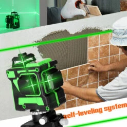 KKmoon Multifunktionales Selbstnivellierendes 3D-12-Linien-Lasernivellierungswerkzeug Vertikale Horizontale Linien Mit 1,5 M 3 Hohen Verstellbarer Stativstander Aus Alu-Verlangerungsstange -Angebote Fliesenleger-Werkzeug Store 33194710 4