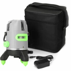 KKMOON Multifunktion 3 ° Automatisches Selbstnivellierendes 5-Linien-Laser-Fullstandsmesswerkzeug Mit Vertikaler Horizontaler Schiefer Gerader Linie,EU PlugMulticolor