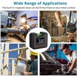 BARES Digitaler LCD-Neigungsmesser Mit Horizontalen Blasen, Winkelmesser-Schrägkasten, Winkelfinder Digital Magnetic Angle Gauge Level, Winkelmesser, Abschrägungsmesser -Angebote Fliesenleger-Werkzeug Store 33305361 5