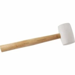 Kraftwerk Gummihammer, Weiss, Hickory-Griff, Ø 64 Mm, 24 OZ