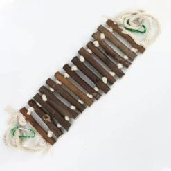 ABCRITAL Vogelspielzeug, Vogelkäfig-Schaukel Für Vögel Und Papageien, Leitern Für Vogelkäfige Mit Seil Handgefertigte Hängebrücke Holzständer Für Kleine Sittiche, Wellensittich, Nymphensittiche (55 X 10cm) -Angebote Fliesenleger-Werkzeug Store 34600139 3