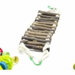 ABCRITAL Vogelspielzeug, Vogelkäfig-Schaukel Für Vögel Und Papageien, Leitern Für Vogelkäfige Mit Seil Handgefertigte Hängebrücke Holzständer Für Kleine Sittiche, Wellensittich, Nymphensittiche (55 X 10cm) -Angebote Fliesenleger-Werkzeug Store 34600139 4