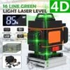 MANTA Scode 4D 16 Linien Laser Level Grün Selbstnivellierendes Kreuz 360&deg; Rotierendes Messwerkzeug-Kit