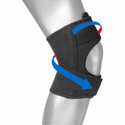 THSINDE Verstellbare Neopren-Kniebandage Mit Zwei Riemen, Ideal Zur Linderung Von Knieschmerzen Und Arthritis, Zum Laufen, Springen, Erholung Von Tennisverletzungen, Größe M, Rechter Fuß