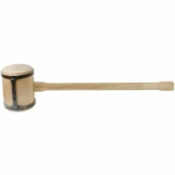 HaWe Holzschlegel Aus Hartholz, Klopfholz, Holzhammer Lackierter Stiel Mit Querverstrebung, 4kg, 6kg - Ausführung:4 Kg