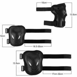 LITZEE Kinder Protektor Inliner Protektor Set Schutzausrüstung Kinder Knieprotektor Ellbogenprotektor Handgelenk Protektor Skateboard Rollschuh Protektor Set Outdoor Sports - Schwarz -Angebote Fliesenleger-Werkzeug Store 35333325 3