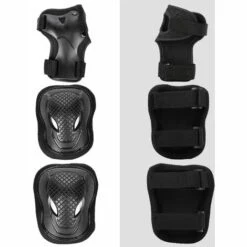 LITZEE Kinder Protektor Inliner Protektor Set Schutzausrüstung Kinder Knieprotektor Ellbogenprotektor Handgelenk Protektor Skateboard Rollschuh Protektor Set Outdoor Sports - Schwarz -Angebote Fliesenleger-Werkzeug Store 35333325 5