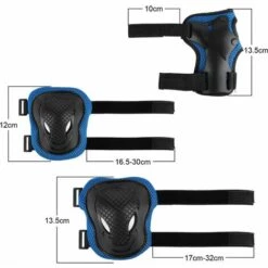 LITZEE Kids Protektor Inliner Protektor Set Schutzausrüstung Kinder Knieprotektor Ellenbogenprotektor Handgelenk Protektor Skateboard Rollschuh Protektor Set Outdoor Sports - Blau -Angebote Fliesenleger-Werkzeug Store 35333390 3
