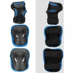 LITZEE Kids Protektor Inliner Protektor Set Schutzausrüstung Kinder Knieprotektor Ellenbogenprotektor Handgelenk Protektor Skateboard Rollschuh Protektor Set Outdoor Sports - Blau -Angebote Fliesenleger-Werkzeug Store 35333390 5