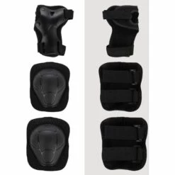 LITZEE Kinder Knieschoner, 6 Stück Kinder Knieschoner Set, Knieschoner Kinder Schutzausrüstung Set Ellbogenschoner Handgelenkschoner Knieschoner Für Skateboard Roller Fahrrad Roller-Schwarz -Angebote Fliesenleger-Werkzeug Store 35334046 3