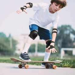 LITZEE Kinder Knieschoner, 6 Stück Kinder Knieschoner Set, Knieschoner Kinder Schutzausrüstung Set Ellbogenschoner Handgelenkschoner Knieschoner Für Skateboard Roller Fahrrad Roller-Schwarz -Angebote Fliesenleger-Werkzeug Store 35334046 5