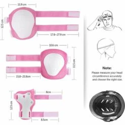 LITZEE Kinderschutzhelm Radfahren Kinder Roller Protection Kit Verstellbarer Helm Ellbogenschützer Knieschützer Handgelenkschützer Kinderschutz Set Sport Skateboard Velo Roller Patin Scooter -Angebote Fliesenleger-Werkzeug Store 35334503 3