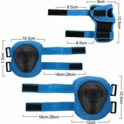 LITZEE Kinder Knieschoner, 6er Kinder Knieschoner Set, Knieschoner Kinder Schutzausrüstung Set Ellbogenschoner Handgelenkschoner Knieschoner Für Skateboard Roller Fahrrad Roller Blau -Angebote Fliesenleger-Werkzeug Store 35334564 4