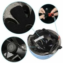 LITZEE Kinder Protektoren Protektoren Inline Schutzausrüstung Für Kinder Knieprotektoren Set Mit Helm Für Inline Skateboard Fahrrad Rollschuh - Blau -Angebote Fliesenleger-Werkzeug Store 35335840 4